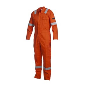 NWC 11050 Coverall orange350g 100% Cotton AF AS ARC w/button