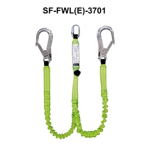 Forked expendable Webbing Lanyard-2mtr.ALU Scaffold hook