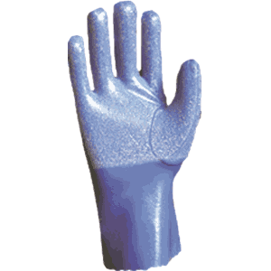 Arbeidshanske - Bryne, dobbeldyppet nitril, 27 cm., blå