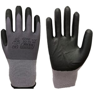 Arbeidshanske - Sokn, strikket, nitril belegg, grå
