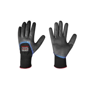 Arbeidshanske - Line, strikket, Aquasafe, sort/grå,