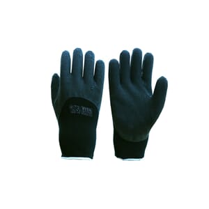 Arbeidshanske - Lamholmen, strikket, 2 lag, PU foam, sort