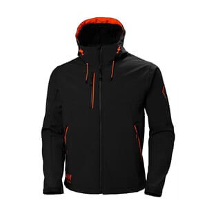 HH Chelsea Evolution Softshelljakke m.hette. sort