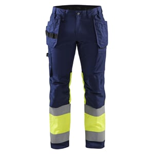 Blåkläder varselbukse med stretch, gul/marine