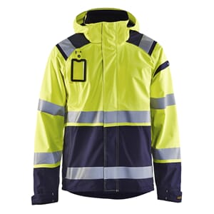 Blåkläder skalljakke HiVis gul/marineblå