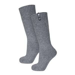Janus Pro tykk ullsokk,lang,  flammehemmende, grå