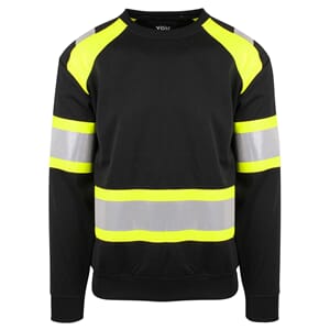 Søderhamn -Unisex genser m.påsydde reflekser og fluor. farge