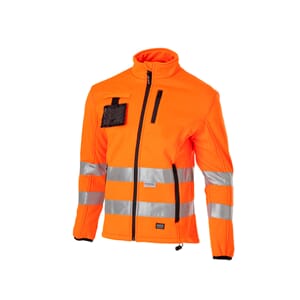 Jakke, soft shell - Senja, HiVis, orange