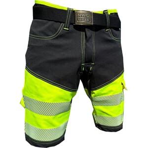 Shorts HT-Super Stretch, uten hengelomme  HiVis, gul/sort