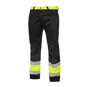 Bukse BASIC, Hitra, m/stikk lomme, HiVis, gul/sort