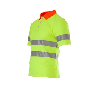 Tennis skjorte HiVis gul -Talgje, 55% bomull/45% polyester