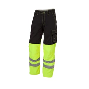 Bukse - Sula, med stikklomme, HiVis, gul/sort