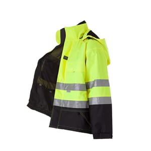 Skalljakke m/hette K2 , HiVis, Gul