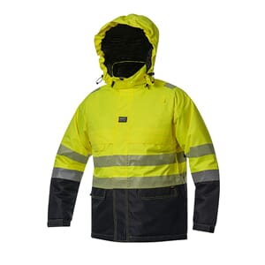 Vinterjakke m/hette K2-Spitsbergen,vattert,HiVis,gul,Zebra