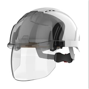 EVO® VISTAshield® White/Smoke Helmet - Wheel Ratchet, NVNTD