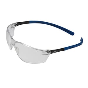 Rigi Spectacle Black/Blue Temples, Clear Lens KN